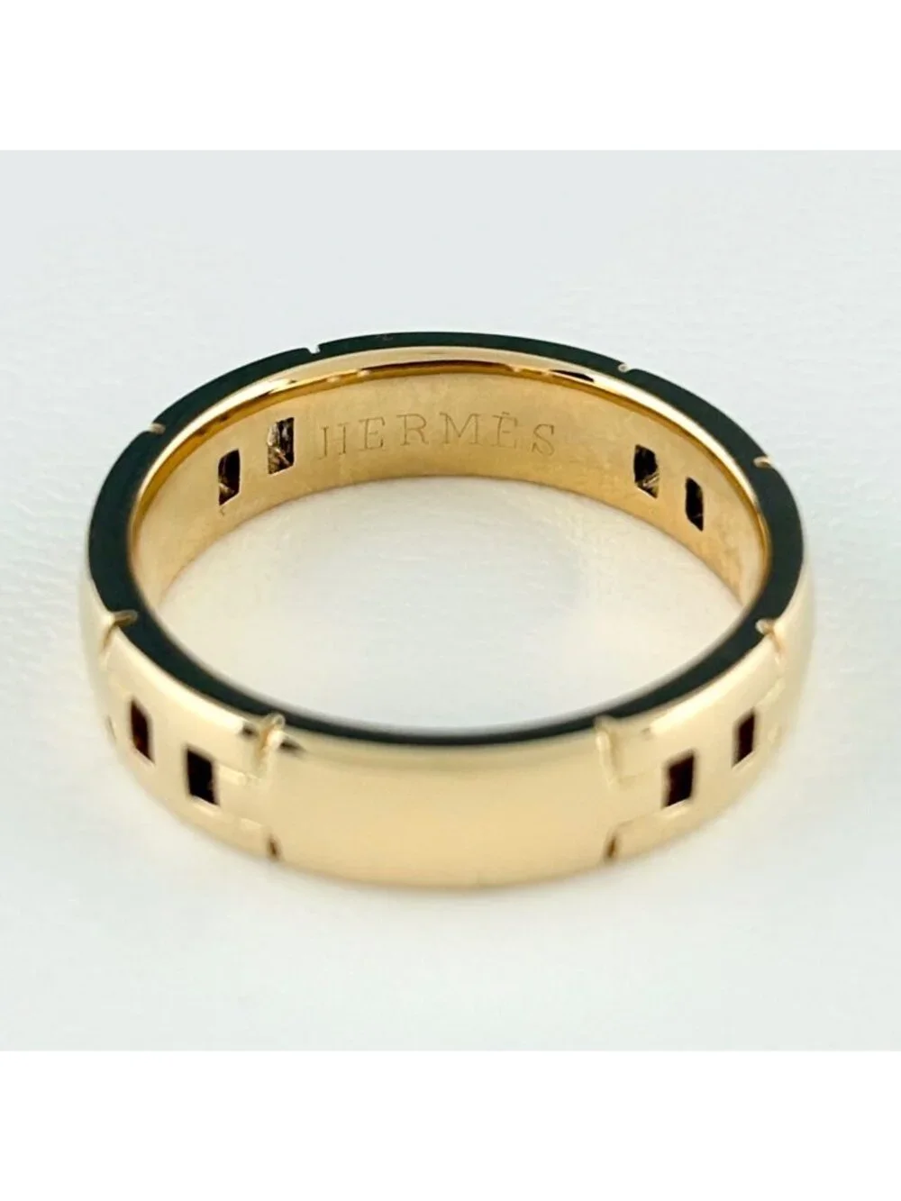 Hermes Cles Ring YG Yellow Gold